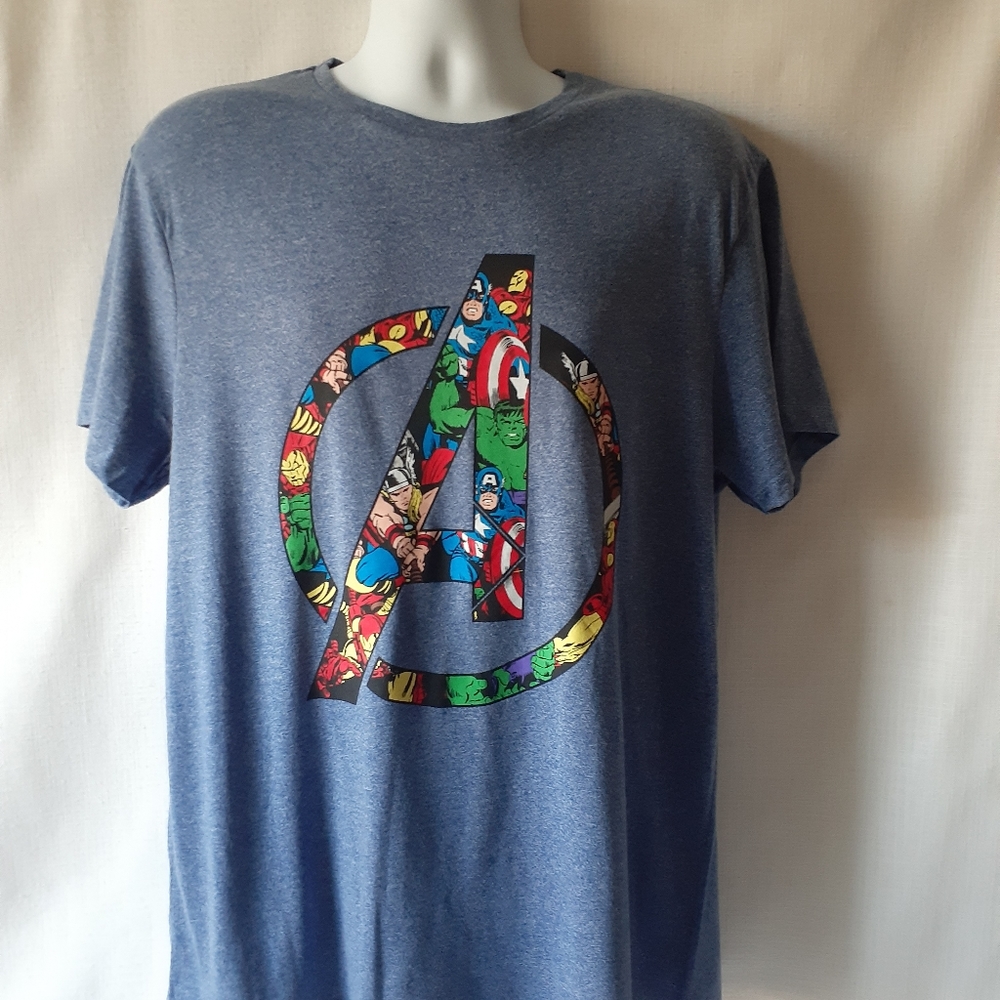 Marvel Avengers endgame men's blue short sleeve t-shirt size 2XL